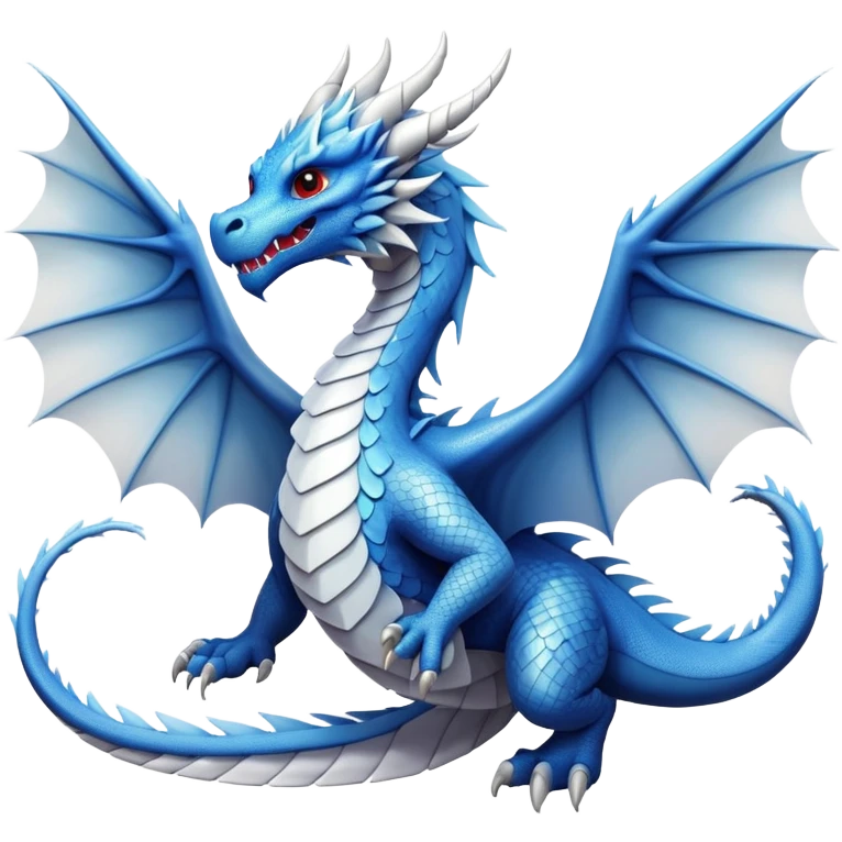 Dragon in white show  emoji