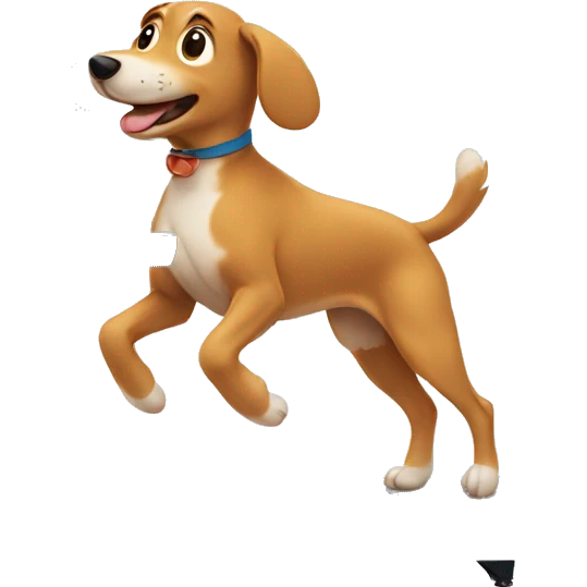 Dog running on treadmill  emoji