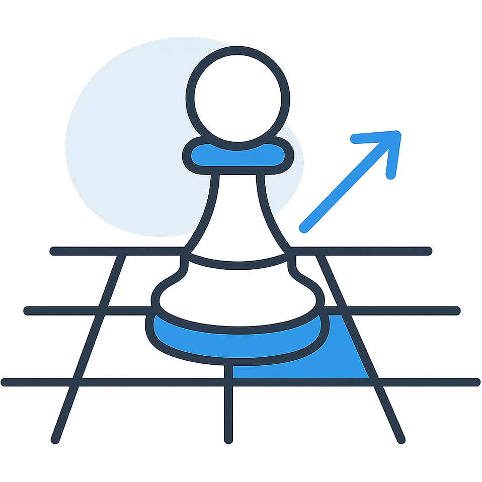 chess opening move, transparent background (only the background, not the illustration itself) emoji