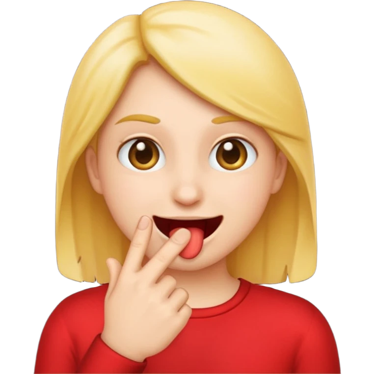 emoji semi smiling biting a finger emoji