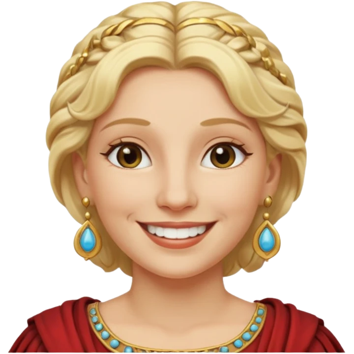 Ancient Roman woman with earrings and blonde hair emoji