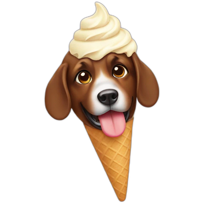 Dog-ice-cream emoji