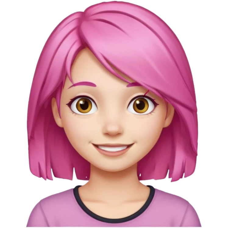 pink hair girl emoji