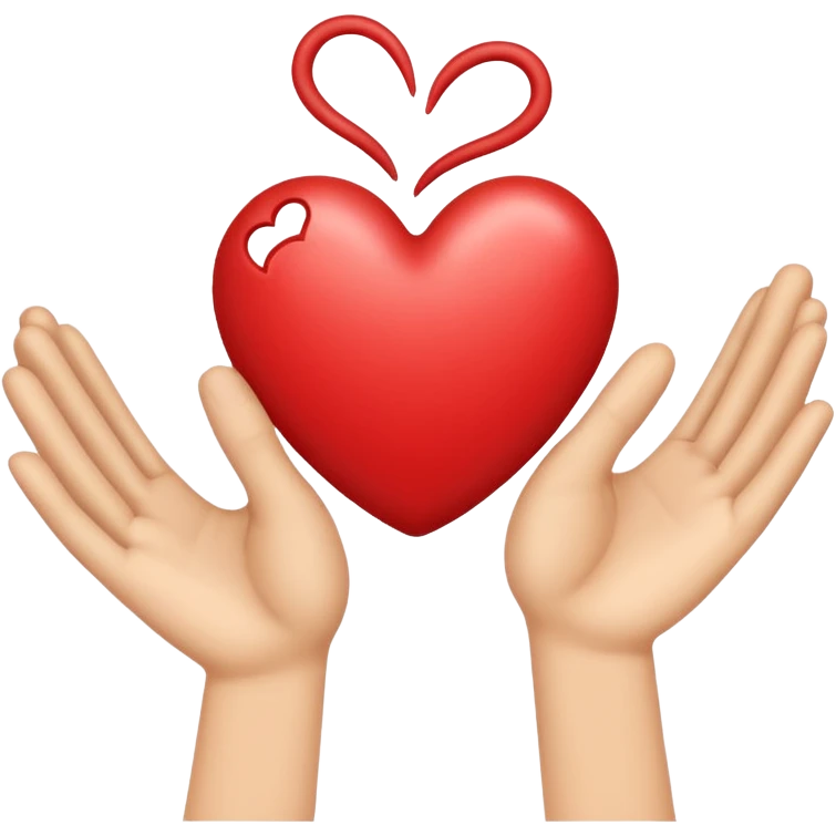 Hand making heart emoji