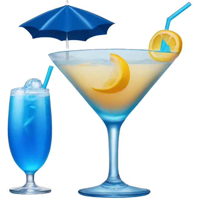 blue cocktail emoji