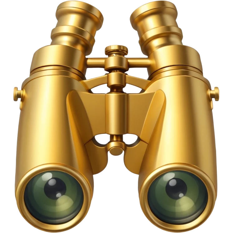 gold binoculars with large lenses simple eye holes and straight shaft emoji