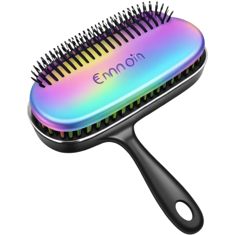 Iridescent hairbrush emoji