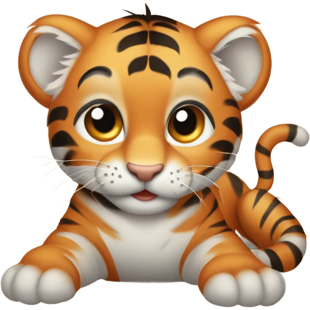 Baby tiger cute emoji