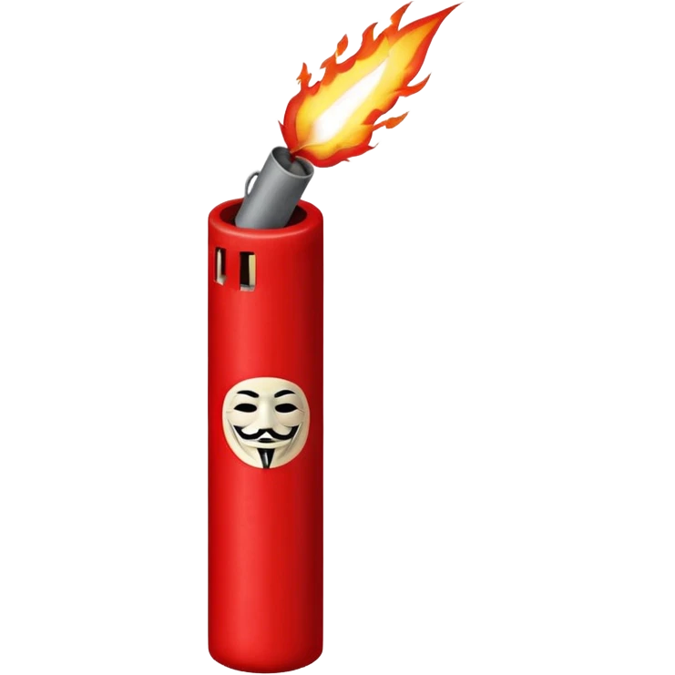V for vendetta fire cracker emoji