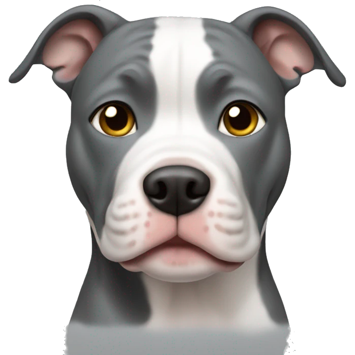 Gray and white pitbull emoji