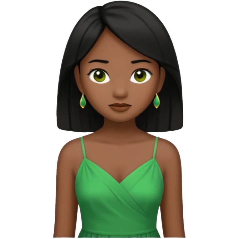 tạo cho tôi emoji công chúa tianna mặt thon da đen xinh và gần giống trong phim nhất, bỏ khuyên tai đi emoji