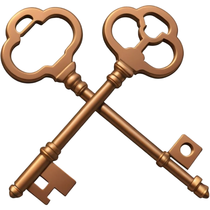 bronze key space emoji