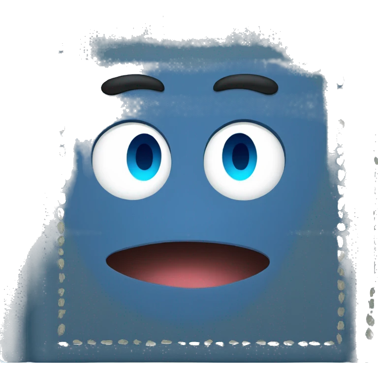 blue passport with the emotion of shock emoji