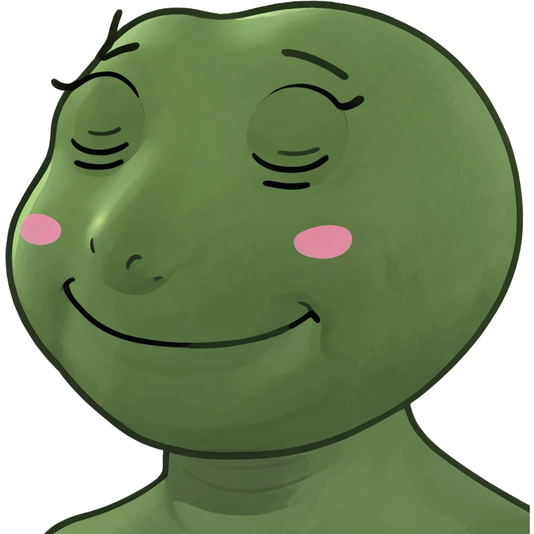 Closed eye smile blushing  emoji
