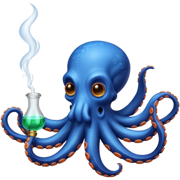 Octopus smoking a bong emoji