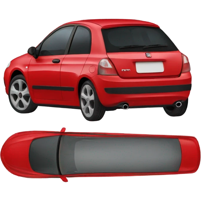 Fiat Bravo emoji, red color, 5 doors emoji