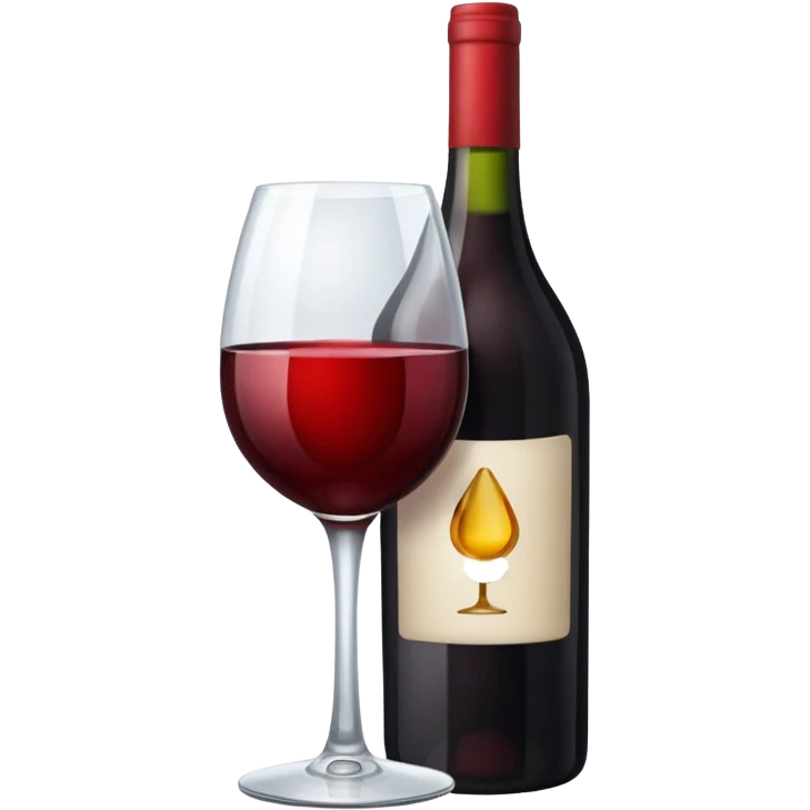 A bottle of wine emoji