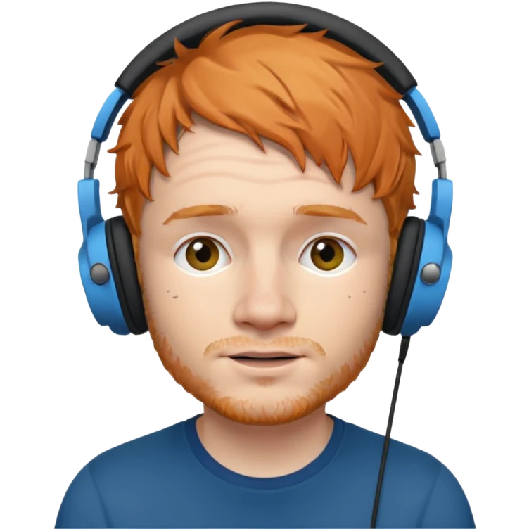 ed sherran wearing headphones emoji
