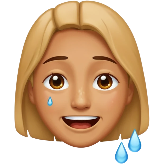 Crying smiling  emoji