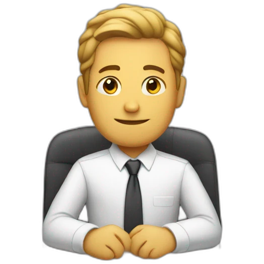office man at the table emoji