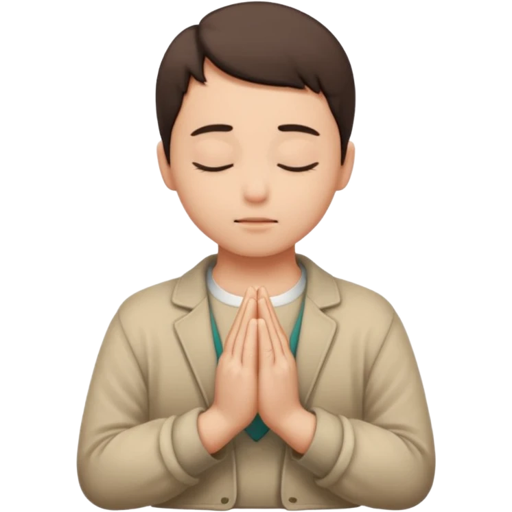 A person seeking and praying to God emoji