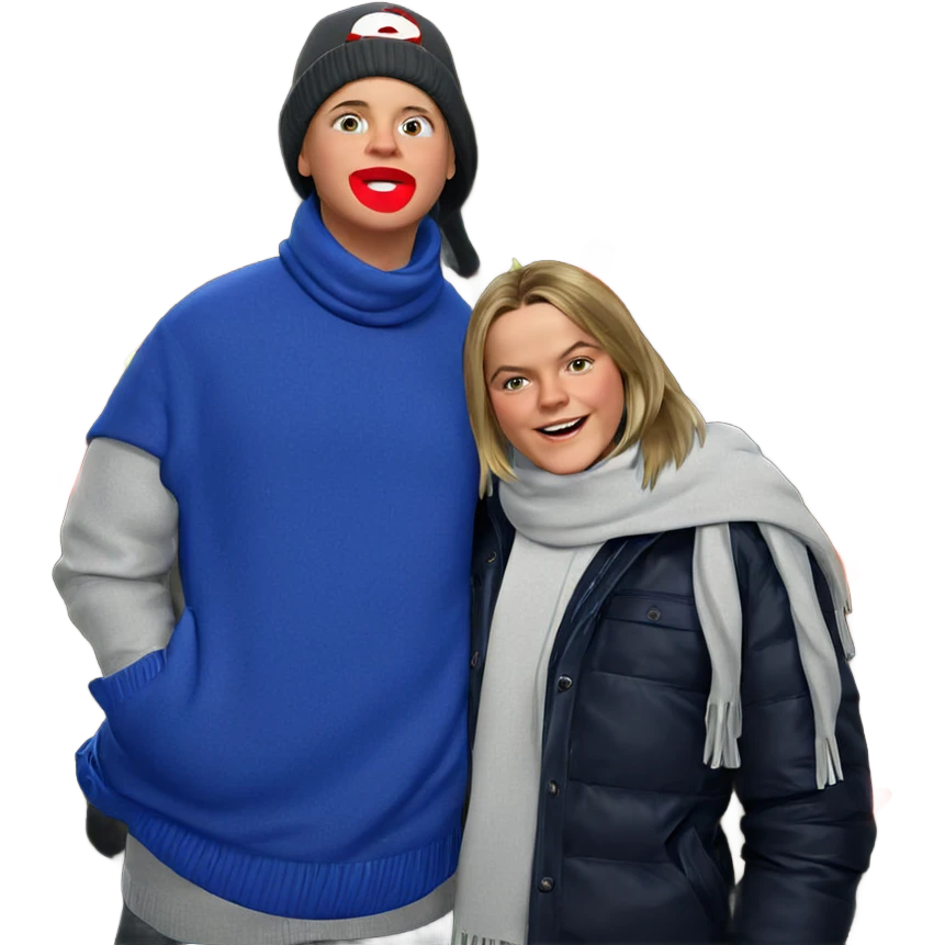 boy in hat and scarf emoji