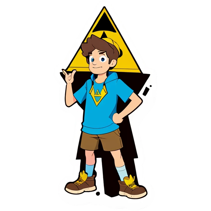 Dipper pines with bill cipher emoji
