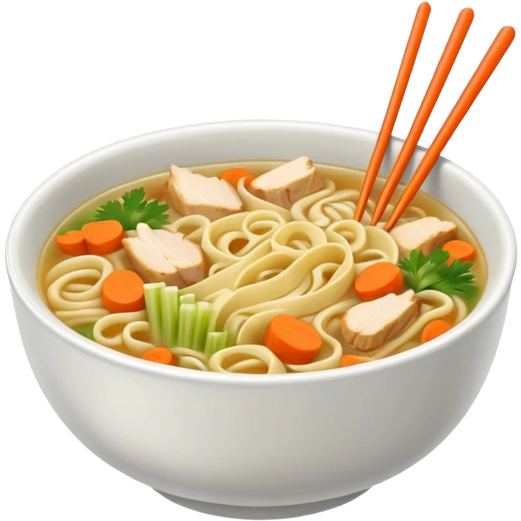 chicken noodles street food style  emoji