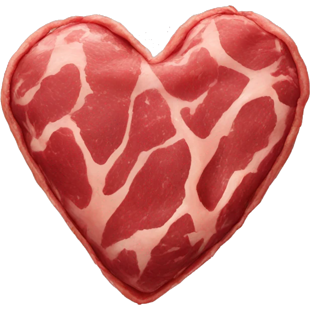 Heart made of meat emoji