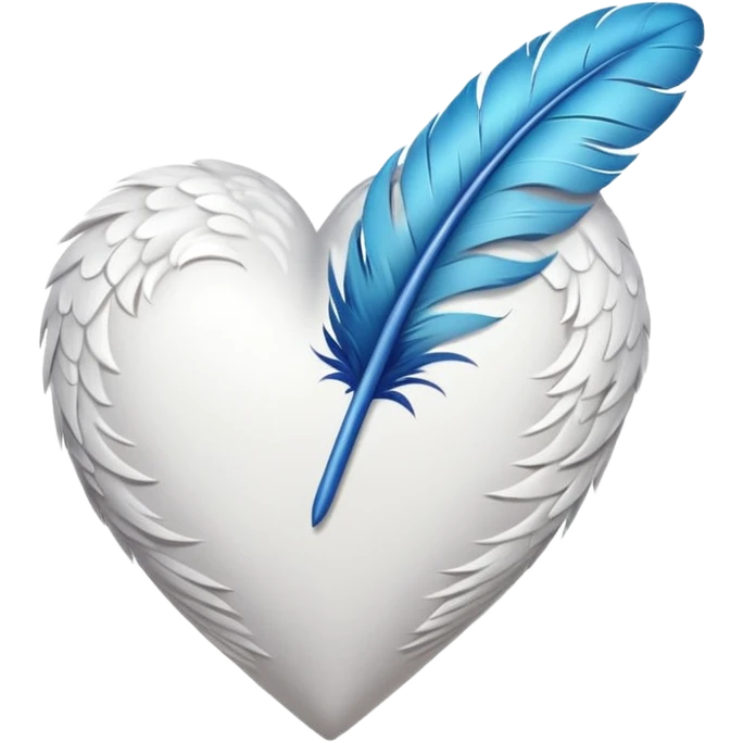 heart with a feather texture emoji