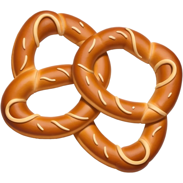 Simple pretzel street food emoji with soft colors emoji