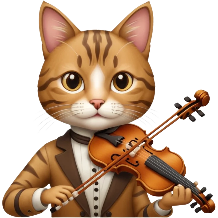 Cat playing violin emoji