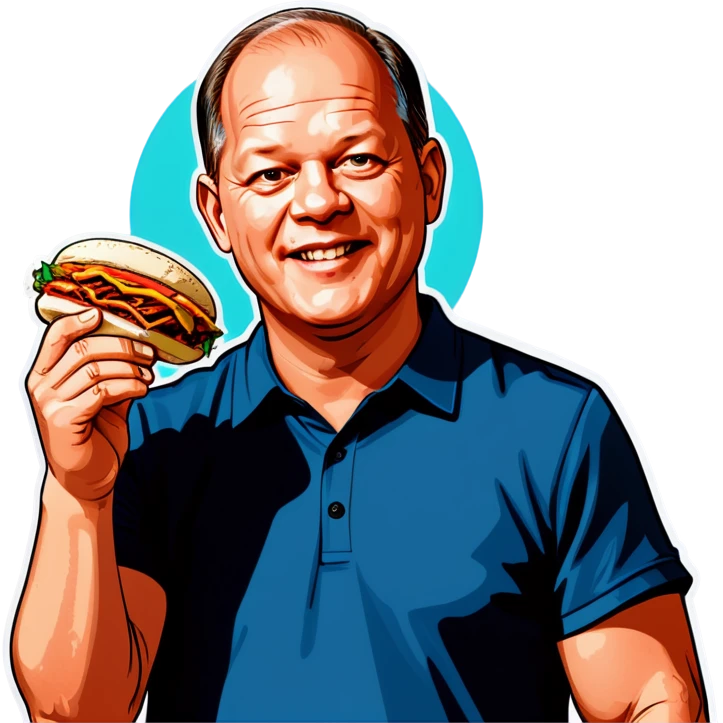 Olaf Scholz mit Döner in der Hand  emoji