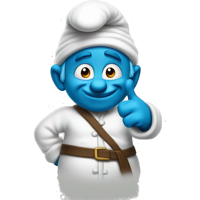 Papa smurf with his thumbs down  emoji