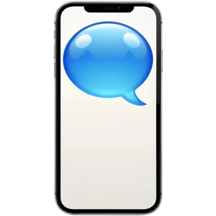 an newiphone where we can see bubble speech on the screen emoji