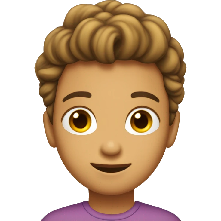 Generar un emoji que sea na mujer con el pelo carmelita y que este abrazando a un chico que es su hijo  emoji