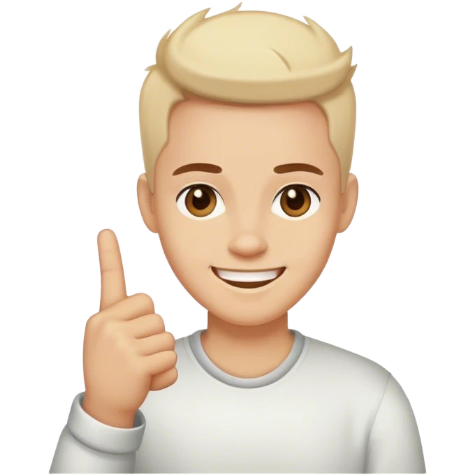 Smiling middle finger emoji