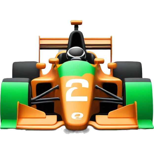 Formula race car with CashApp colors. No words/labels. Put a $ symbol on it. emoji