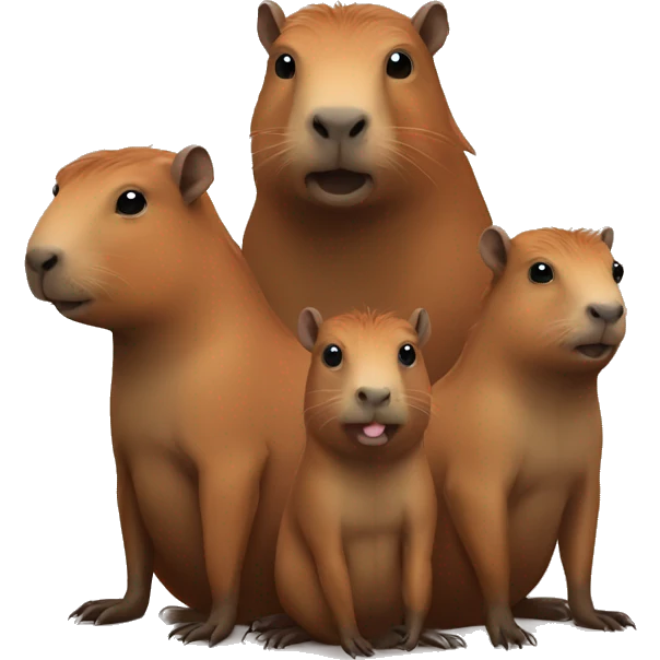 Capibara family emoji