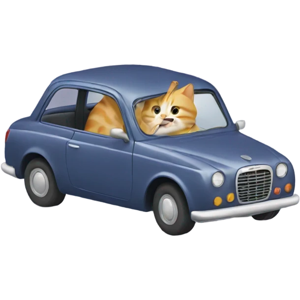 Cat eating car emoji