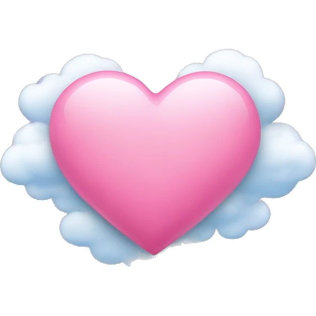pink heart with clouds  emoji