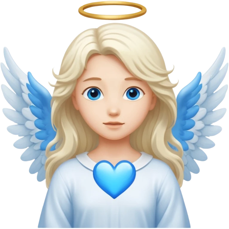 angelwlwings with blue hart  emoji