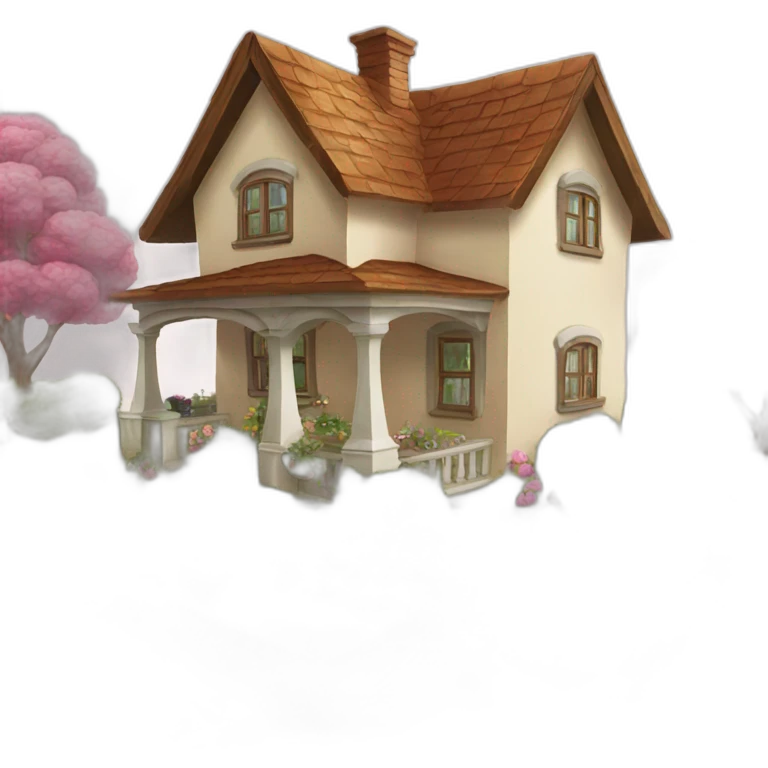 A house in a garden  emoji