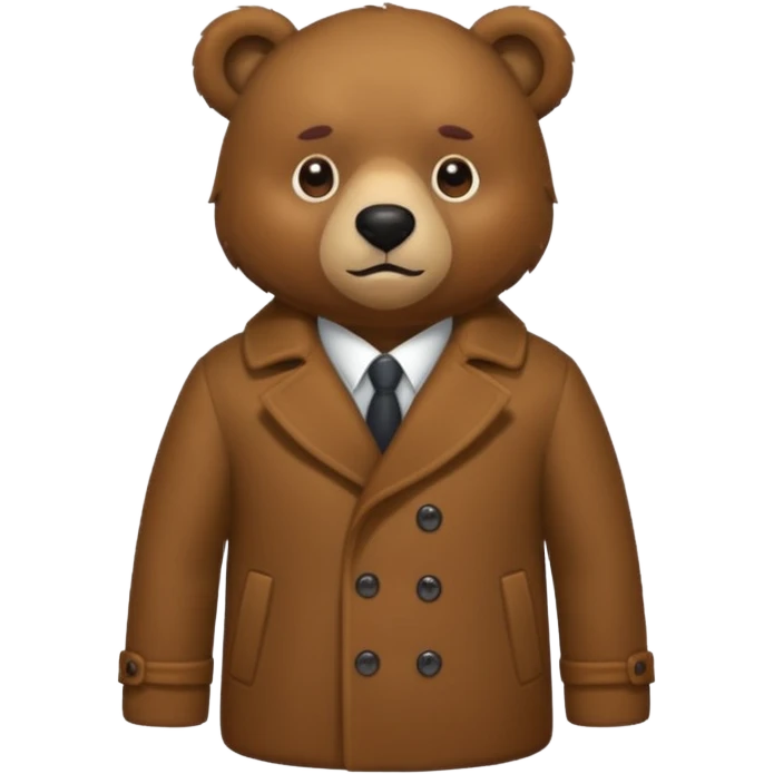 bear wearing coat emoji