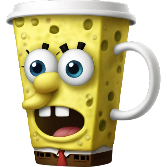 SpongeBob drinking coffee emoji