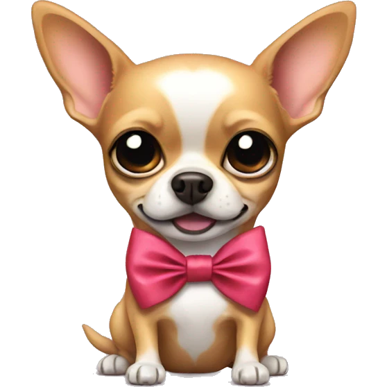 chihuahua with a bow emoji