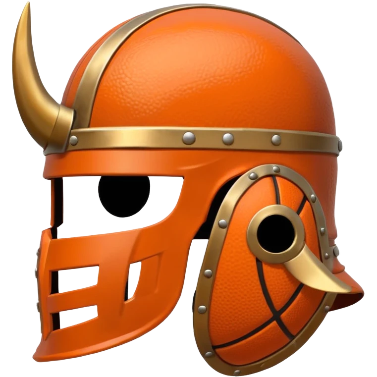 Viking helmet + basketball basketball emoji