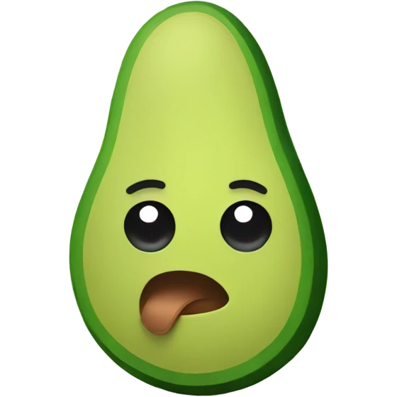 Avocado with Christmas tree emoji