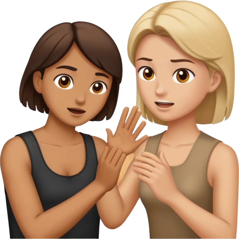 Man slapping a girl emoji