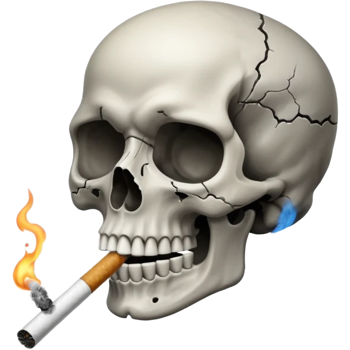 Skull smoking emoji